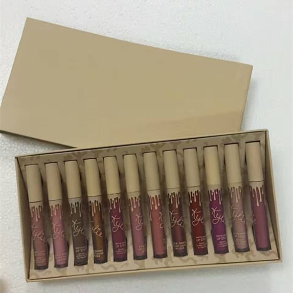 Acheter Marque Lip Gloss Makup Set Liquide Mat Rouge à Lèvres Kit 12 Couleurs Lèvres Imperméables Prenez Moi En Vacances Coffret Cadeau De 1533 Du