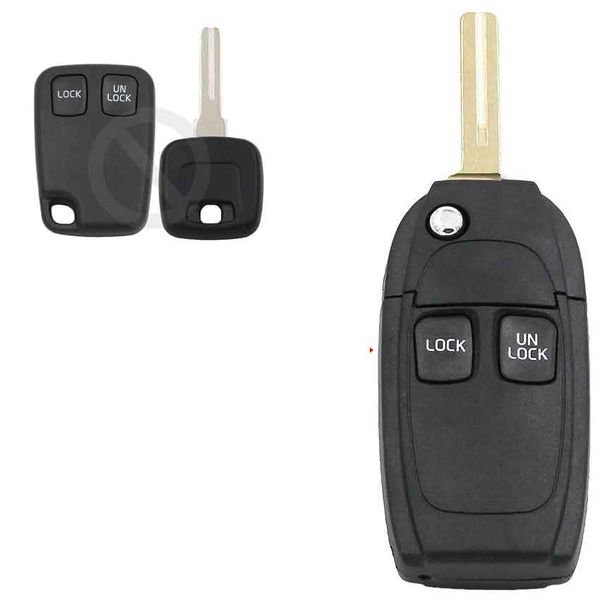 

button conversion remote key case shell car key housing for volvo c70 s40 s60 s70 s80 s90 v40 v70 v90 xc70 xc90 uncut blade