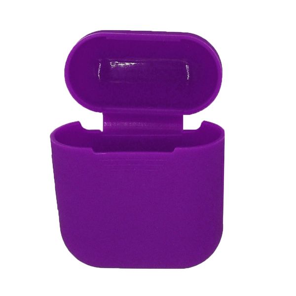 

airpods silicone case cover protective skin for apple airpod purple