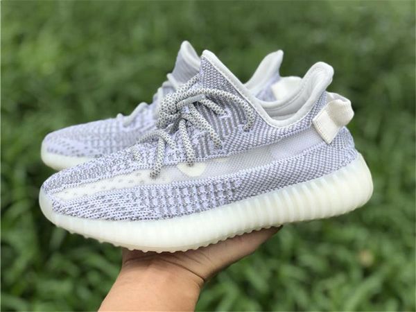 

new 2019 authentic v2 static kanye west outdoor shoes for men women butter sesame zebra semi frozen yellow ef2905 sneakers size 5-12