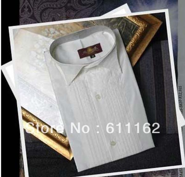 

men suit shirt/ men's wedding apparel groom wear shirts, White;black