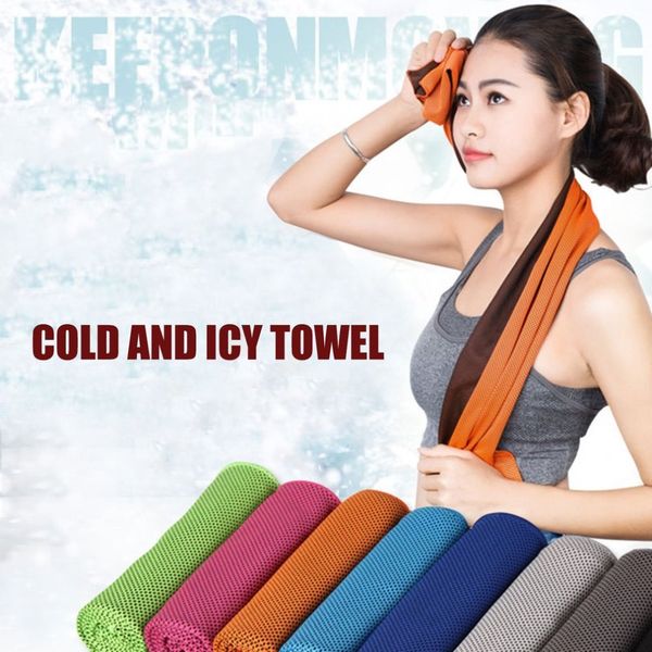 

two-tone ice towel sports travel camping cold towels with cool cooling effect fitness yoga golf outdoor sports cooling towels