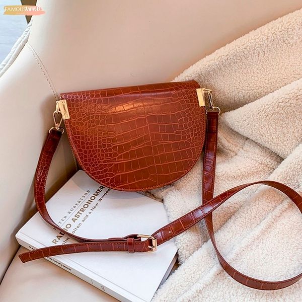 

crocodile pattern shoulder bags for women leather casual wild handbag simple messenger bag new stylish fashion bolsa feminina