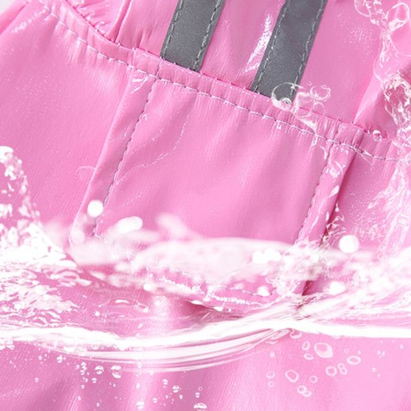 

pvc reflective pet raincoat outdoor solid hooded raincoat fashion dog clothing