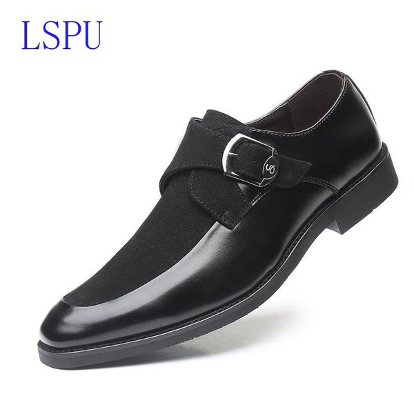 

wedding dress suit formal shoes men loafers men slip on dress shoes business oxford leather zapatos hombre vestir, Black