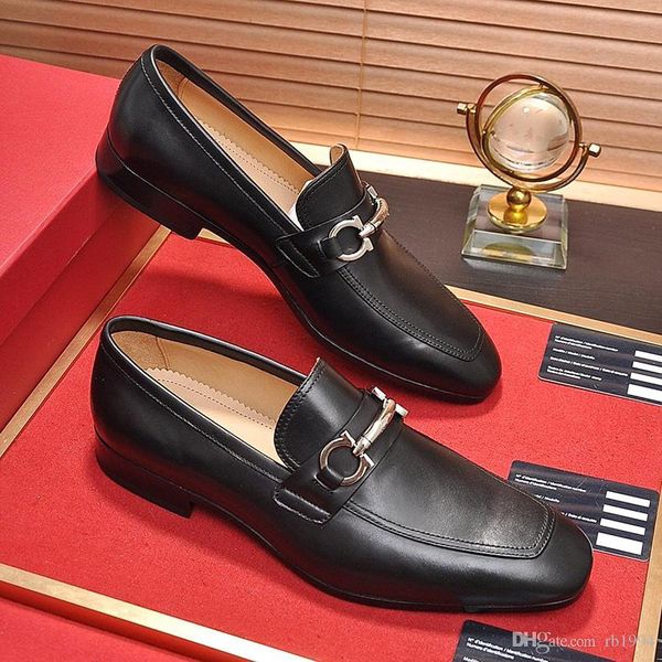 

new highquality mens formal leather shoes fashion mens formal casual oxford shoes flat bottom pointed party wedding shoes with original z-r, Black