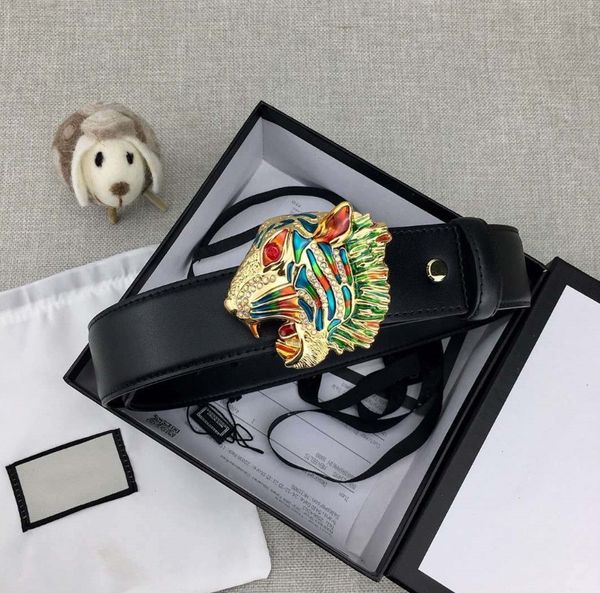 

new fashion mens womens tiger designer belts luxury belt brand fashion leather belt tiger smooth buckle belt width about 38mm high quality, Black;brown