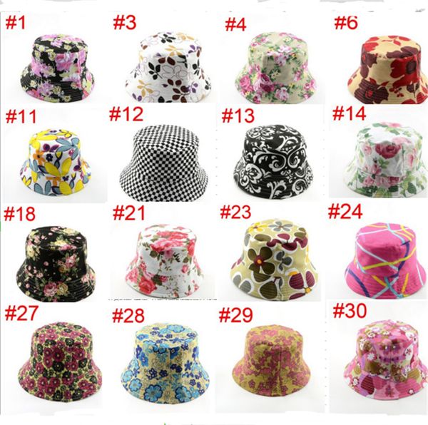 

women canvas bucket hat fisherman cap e outdoor travel casual sunhat floral grid printed beanie hat folding fishing cap 24 color b71601, Yellow