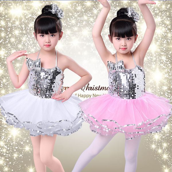 

stage wear children girls kids est christmas gift sequins fancy party costumes cosplay ballet tutu dress dancewear leotard, Black;red