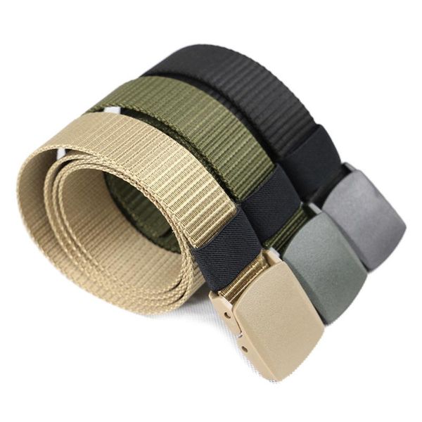 

125cm automatic buckle nylon belt male army tactical belt mens waist canvas belts survival cummerbunds strap, Black;gray