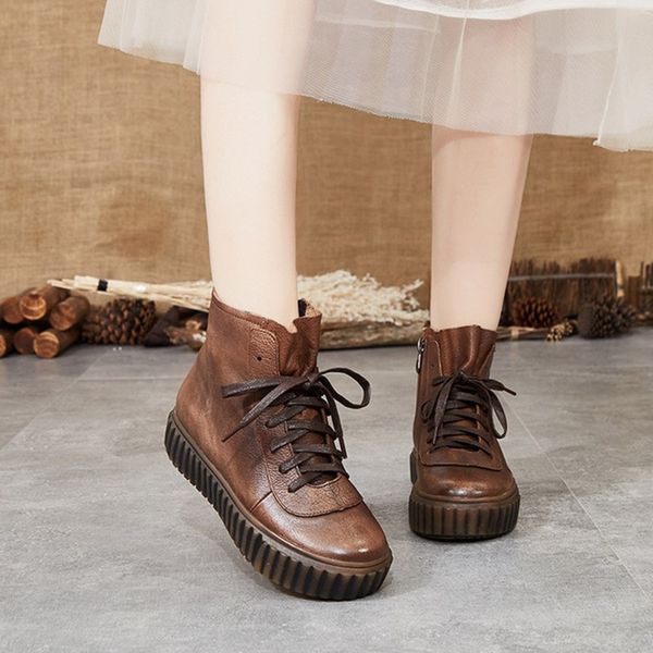 

women's boots 2019 autumn winter new leather fashion wild short boots women's comfortable wild casual, Black