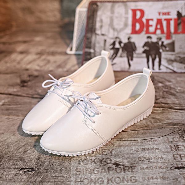 

2020 winter shoe sneakers for women shoes women's casual shoes lace up solid color woman loafers 35-40 zapatillas mujer, Black