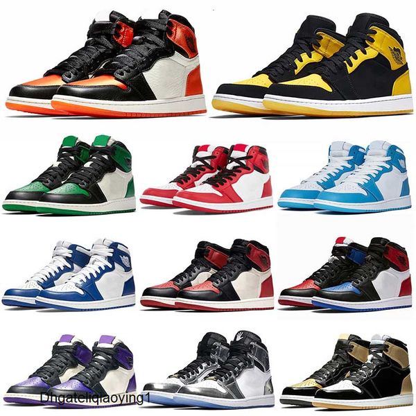 

new arrival 1 high og bred toe chicago banned game royal basketball shoes men 1s 3 shattered backboard shadow multicolor womens sneakers, Black
