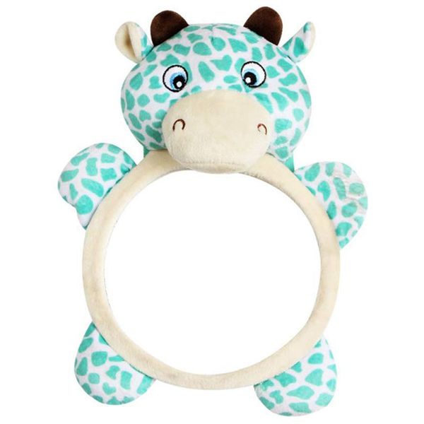 

baby plush cartoon animal car mirrors back seat, driving shatterproof big and clear rear view of your newborn infant in the ba