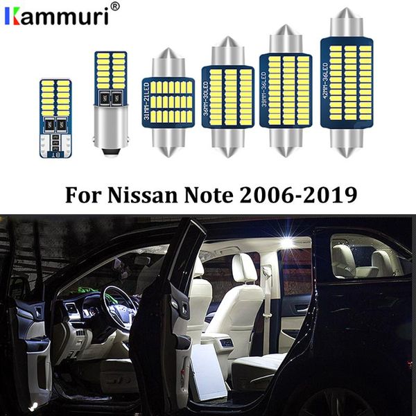 

kammuri 100% error white led car interior light package kit for 2006 - 2016 2017 2018 2019 note led interior lights