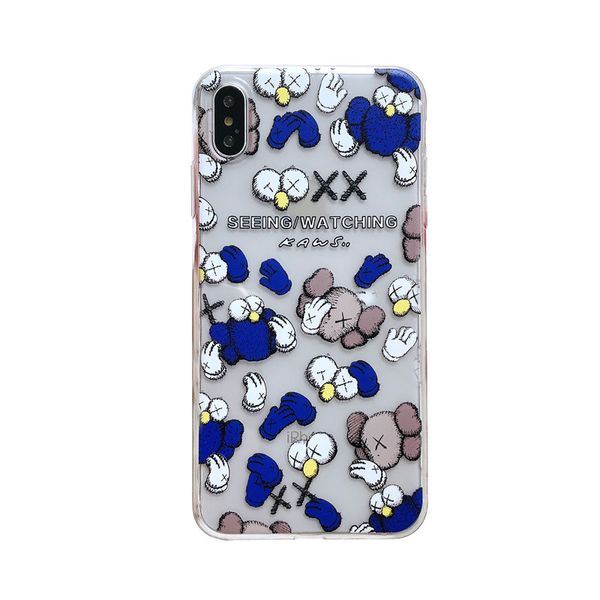 

new designer phone case for iphone xsmax xr xs x 7plus/8plus 7/8 6s/6sp 6/6s fashion brand k@ws doll print protective back cover 2 colors