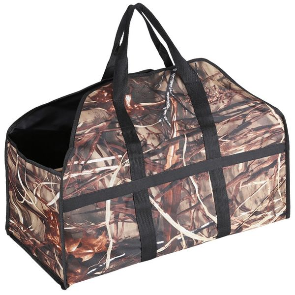 

large capacity oxford fabric firewood wood bag outdoor camping log carrier camouflage portable bag color wood