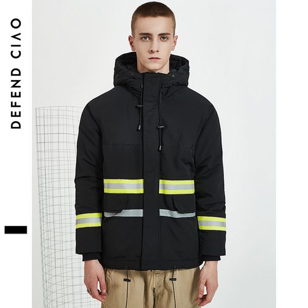 

men's winter down jacket coat thick warm duck down fashion winter jacket coat for men outwear puffer high qualit, Black
