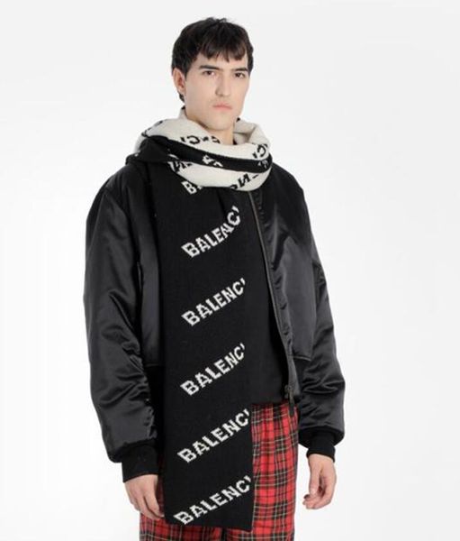 

fashion show paris letter print mens designer scarf new autumn winter white black women men scarves street warm women scarf, Blue;gray