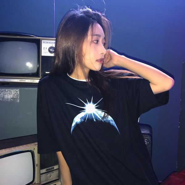 

20fw box logo sunrise tee hip hop t-shirt solid color high street skateboard short sleeves summer men women tee hfymtx665, White;black