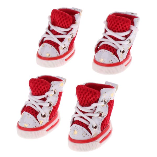 

4pcs dog shoes booties anti slip waterproof shoes for small dog portable sports