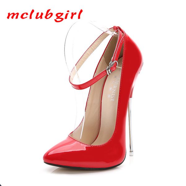 

mclubgirl 2020 16 cm heels women pumps shoes super high heels point toe pumps shoes popular super high heels pumps wz t200525, Black