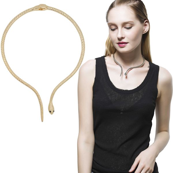 

daisies new torques jewelry animal necklaces collar collares collier femme bijoux short snake choker neklace for women gift girl, Silver