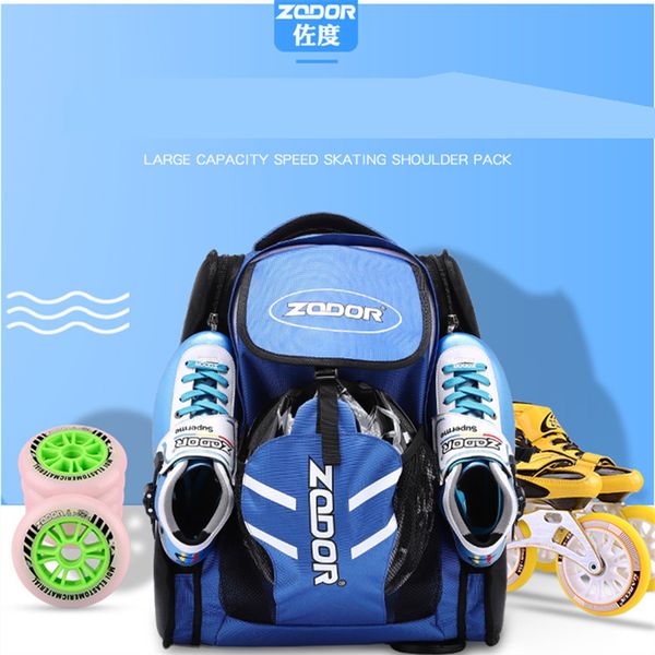 

new arrival inline speed skates backpack for 4x90mm 4x100mm 4x110mm 3x110mm 3x125mm skating bag helmet protect pads container