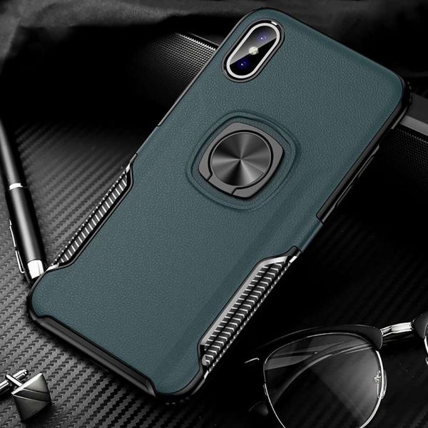 

leather armor case for samsung s10 leather ring case metal ring car magnetic stand silicone for samsung s10 designer phone case