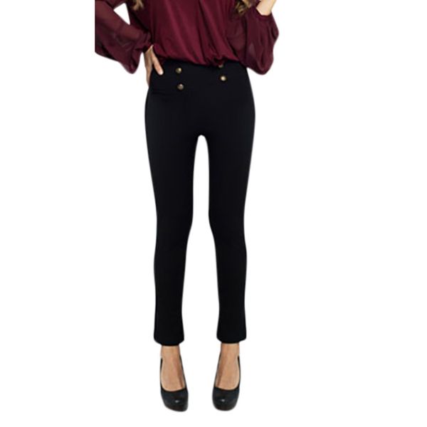 

feitong women high waist black pants solid tight pants slim leggings casual hips and abdomen legging feminina, Black;white