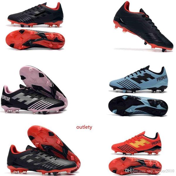 

2019 new soccer shoes predator 19.4 fg size 39-45 silver blue white red black total 7 colors outdoor football boots