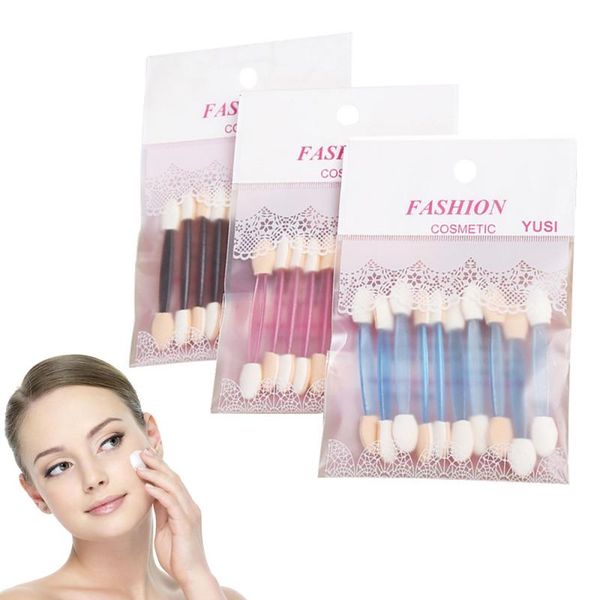 

10 x double ended disposable eye shadow sponge applicators make up eyeline brush