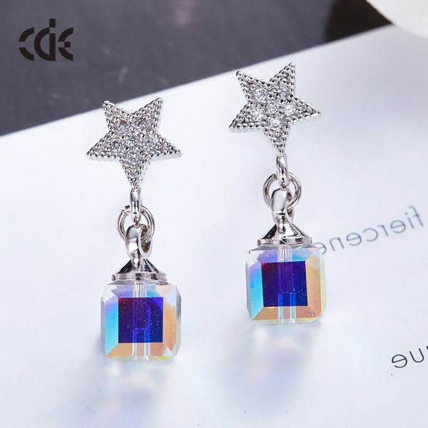 

wedding party beaded pearl gift woman lady diamond jewelry earring for bride acting initiation graduation cde-980, Golden