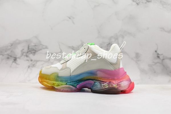 

new triple s sneakers clear sole rainbow cushion womens designer shoes for women triple-s sneakers running shoes trainer baskets