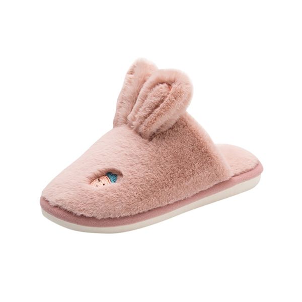 

slippers 2019 autumn winter new women platform flat with warm floor home cuty rabit ear shoes home slipper warmer shoes lady#n22, Black