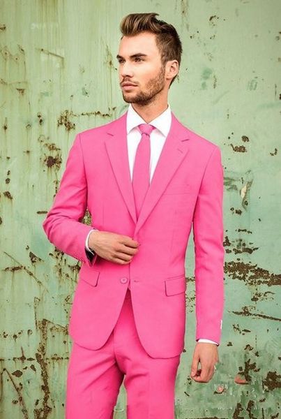 

handsome rose red men wedding tuxedos notch lapel groom tuxedos fashion men business dinner/darty blazer suit(jacket+pants+tie) 78, Black;gray