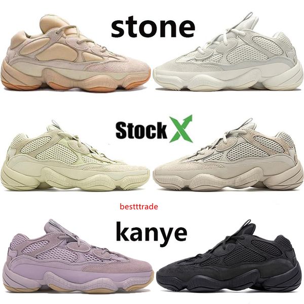 

desert rat 500 bone white кроссовки мужские женские soft vision super moon yellow utility black blush salt kanye дизайнерские спортивные кро