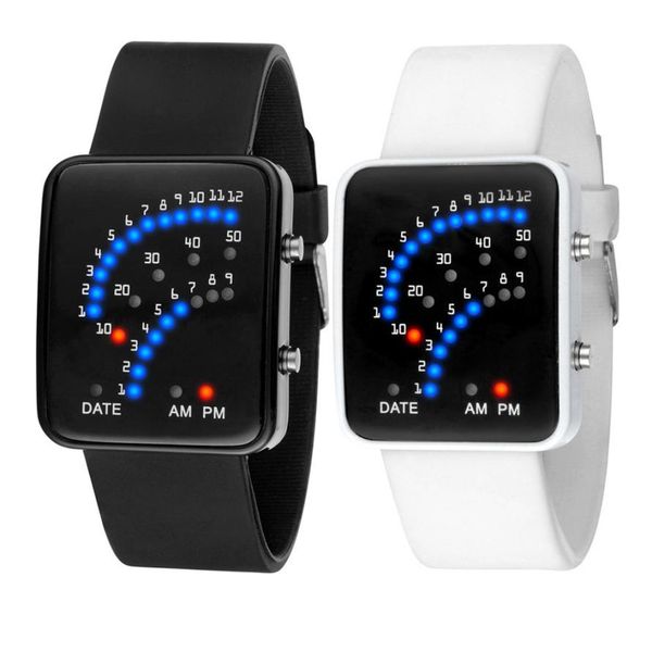 

fashion led digital watch sport watch women mens futuristic japanese style multicolor led sport wrist watch jy11, Slivery;brown