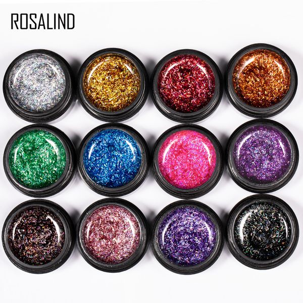 

rosalind shiny silk gel nail polish bright for glitter painting nail art design need uv lamp base primer for manicure, Red;pink