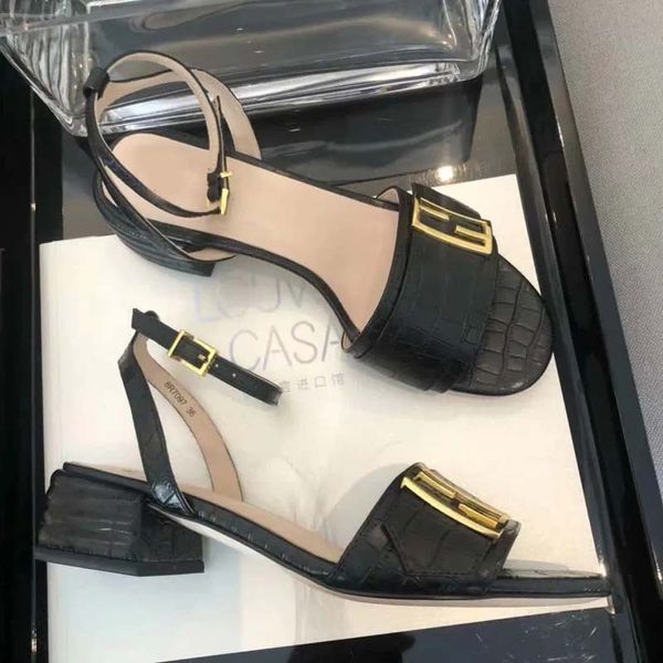 

letters women designer sandals summer sandal ladies slide slipper brand luxury high heel dress shoes shoe008 fen013, Black
