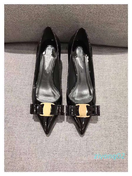 

2019 luxury designer women shoes red bottom high heels nude black red glitter leather pointed toes pumps dress shoes z02
