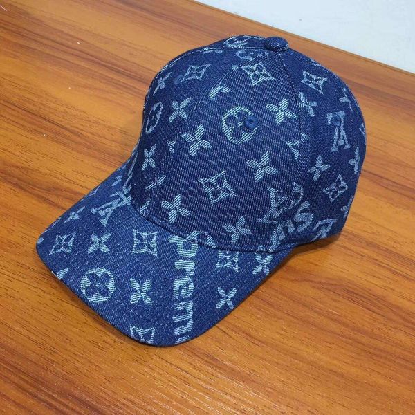 

fashion designer hats caps mens woman baseball cap luxury logo cowboy printing cap adjustable hat blue 2 colors optional, Blue;gray