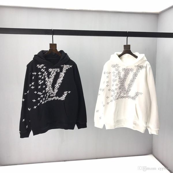 

asian size men's sweater suit hooded casual fashion color stripe printing asian size wild breathable long sleeve 03, Black