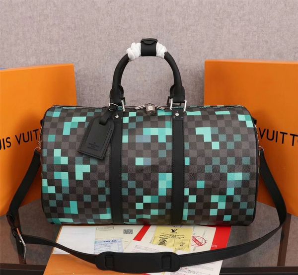 

горячие продажи m40080 классический дизайн дорожные сумки damier графитовый пиксель canvas лучшая качественная сумка для багажа большая сумк