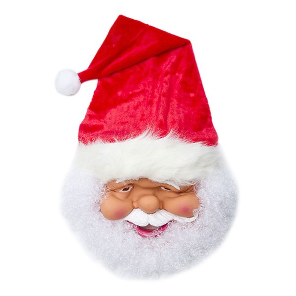 

маскарад санта-клаус силиконовые взрослых реквизит рождество маска праздник партии декоративные анфас подарок косплей борода фестиваль