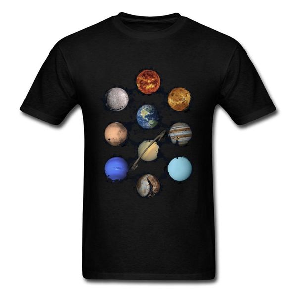 

2020 solar system geek t shirt men short sleeve black & tees venus jupiter mercury mars saturn earth uranus pluto neptune, White;black