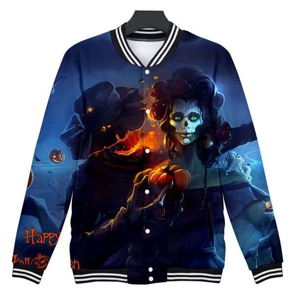 

halloween coat mens casual scary halloween lover long sleeve coat men 3d print party jacket mens y1014, Black