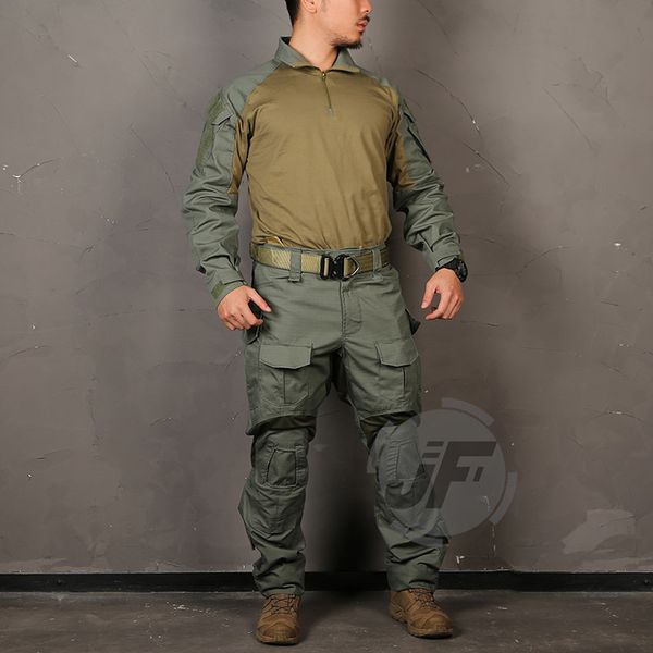 

emersongear g3 advanced version bdu uniform combat shirt & pants with knee pads waterproof tactical clothing gen3 camouflage, Camo