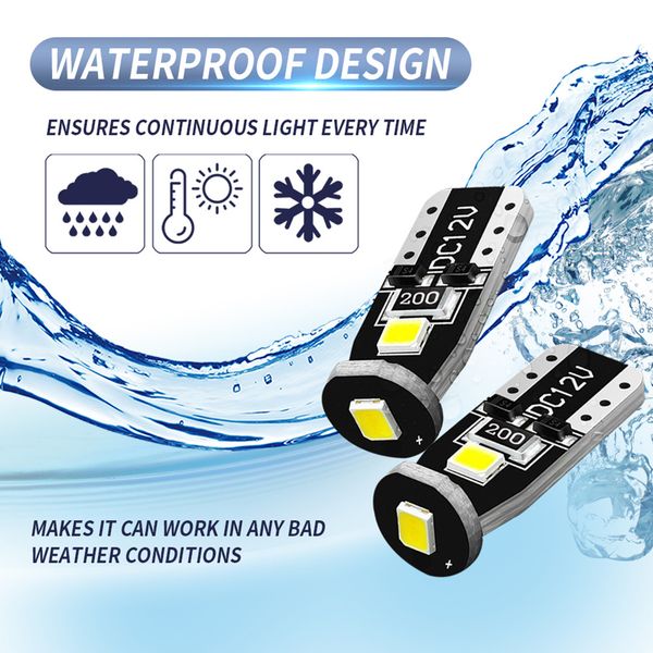 

10pcs car interior led lights bright t10 3smd led replacement bulbs for car automobile xr657