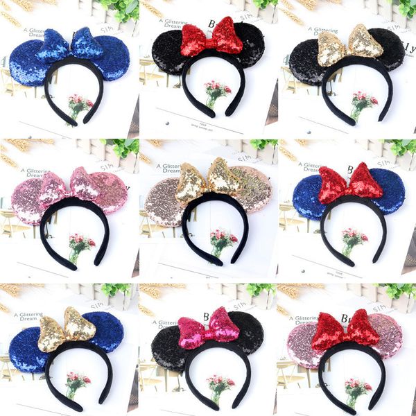 Cute Big Ears Hair Sticks Sequins Big Bow Hair Accessories Boys